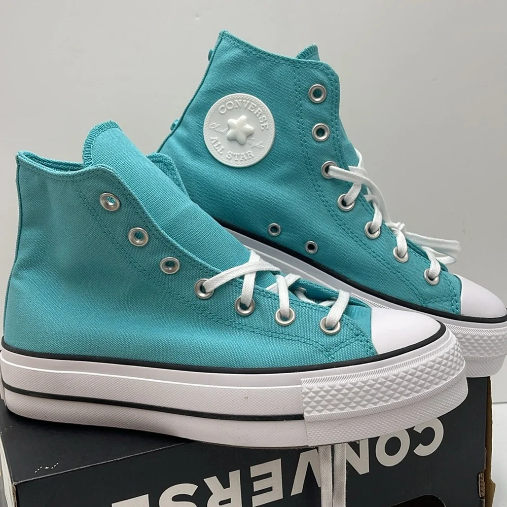 Converse WMNS CTAS LIFT HI
OCEAN DRIP/WHITE/BLACK A06492C Platforms Sneakers - Picture 8 of 16